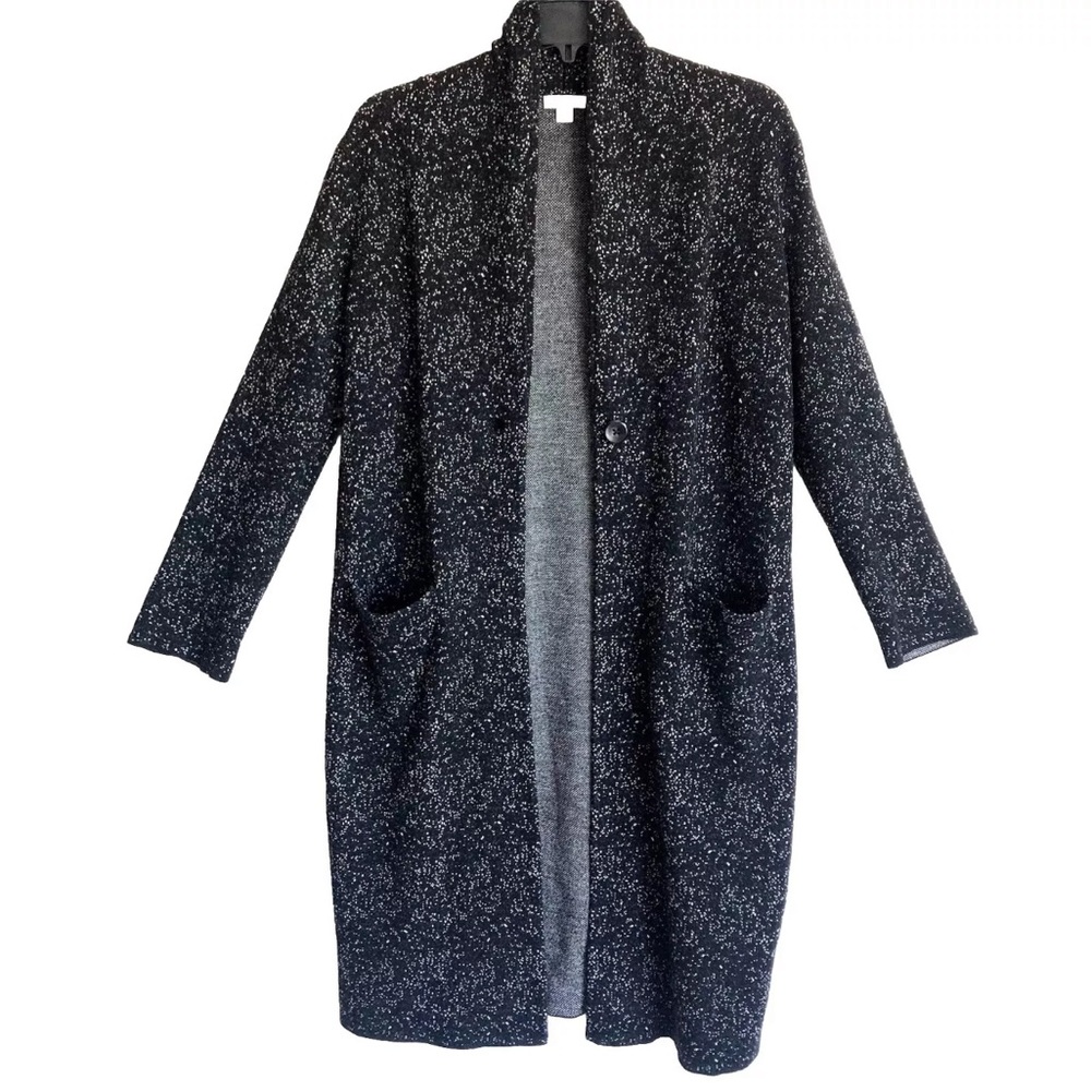 J. Jill speckled black duster sweater cardigan